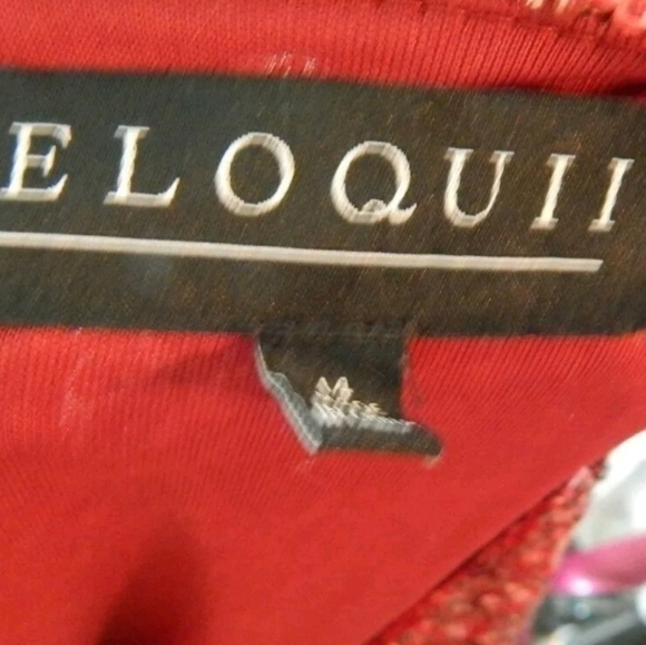 Eloquii Sequin Faux Wrap Puff Sleeve Dress - Picture 3 of 4